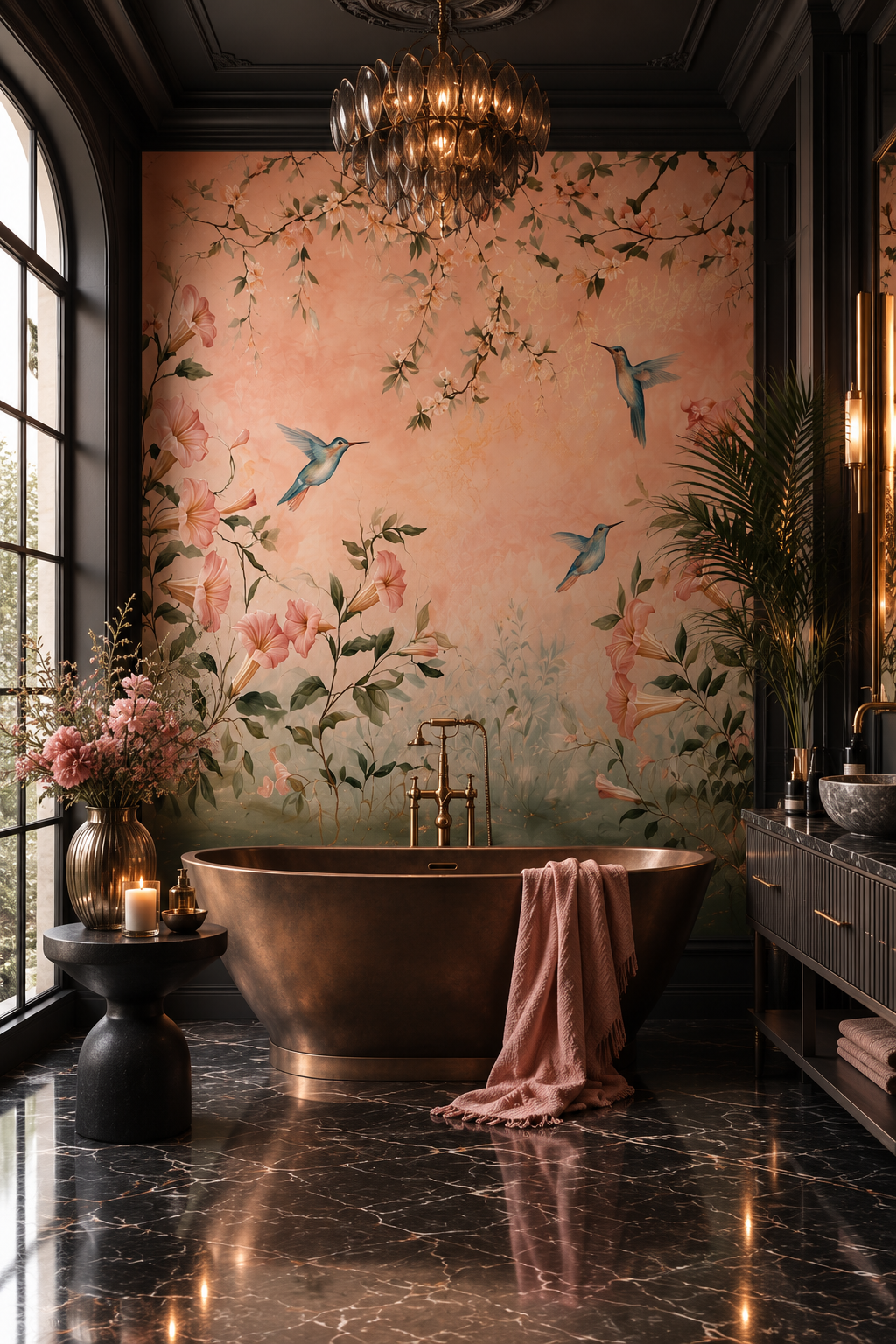 Blush Hover wallpaper design detail
