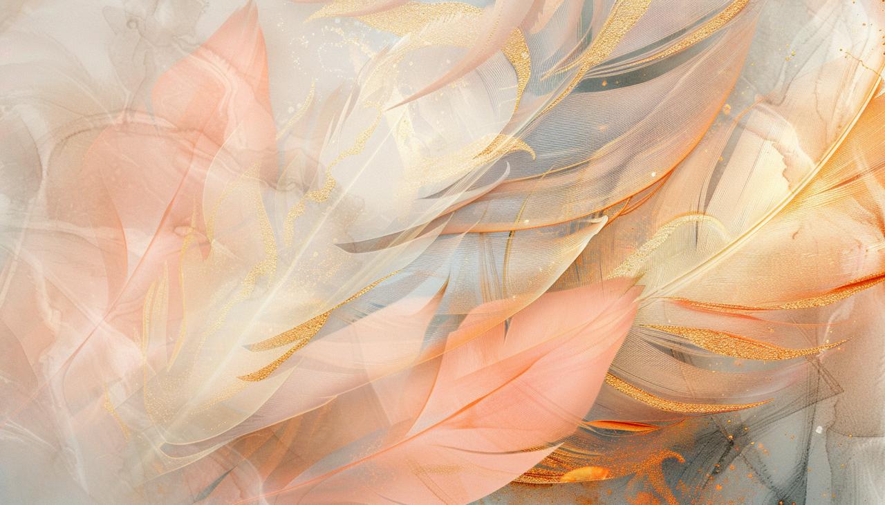 Peach Dreams Wallpaper Collection | Creamy Peach Featherlight