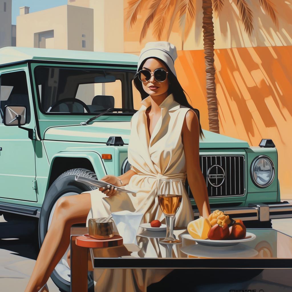 Dubai Chronicles Artwork Collection | Palm Drive Elegance