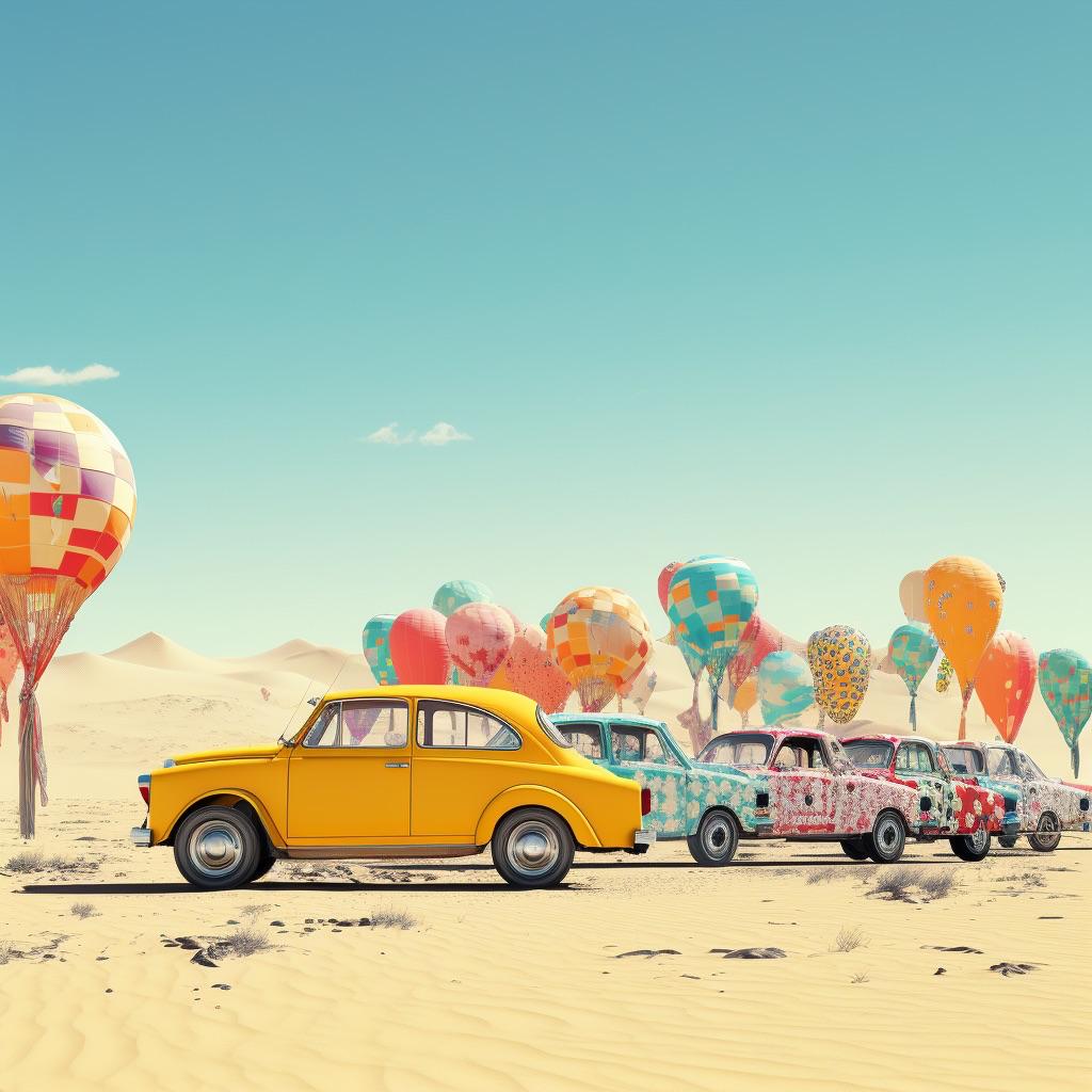 Dubai Chronicles Artwork Collection | Desert Balloon Bliss
