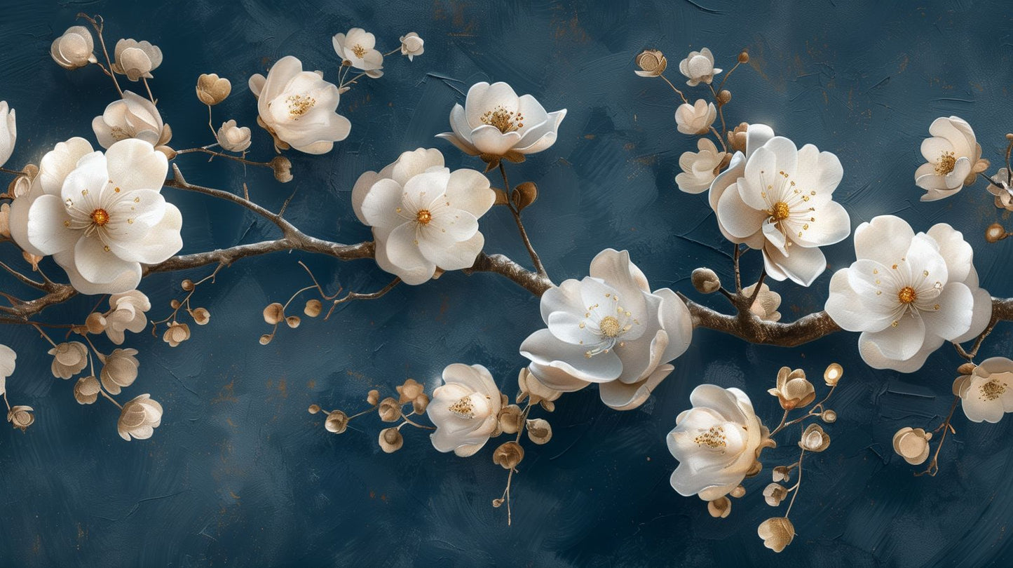 Whispering Bloom | Teal Magnolia Silk