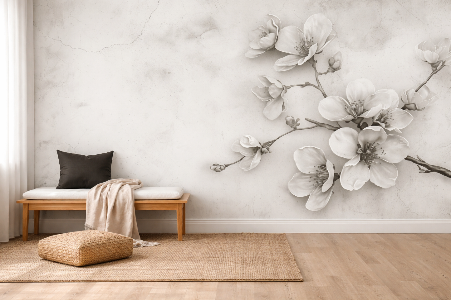 Whispering Bloom | Grey Petal Silence