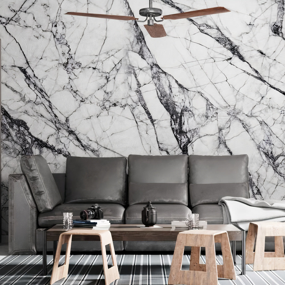 Marbled Stone Wallpaper Collection I Dirty White