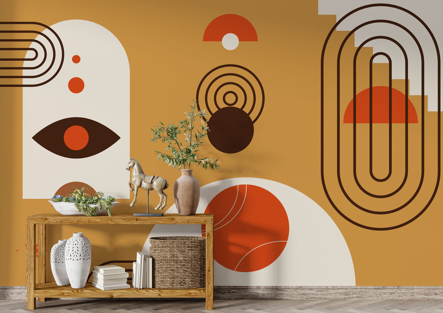 Boho Chic Wallpaper Collection I Aurantiaco Ignis