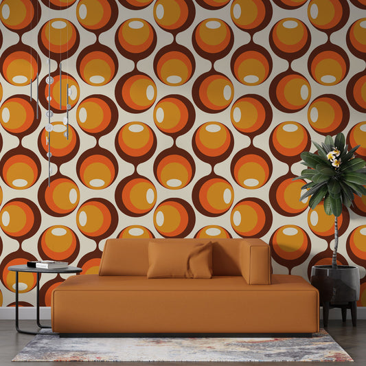 Boho Chic Wallpaper Collection I Red Oranges