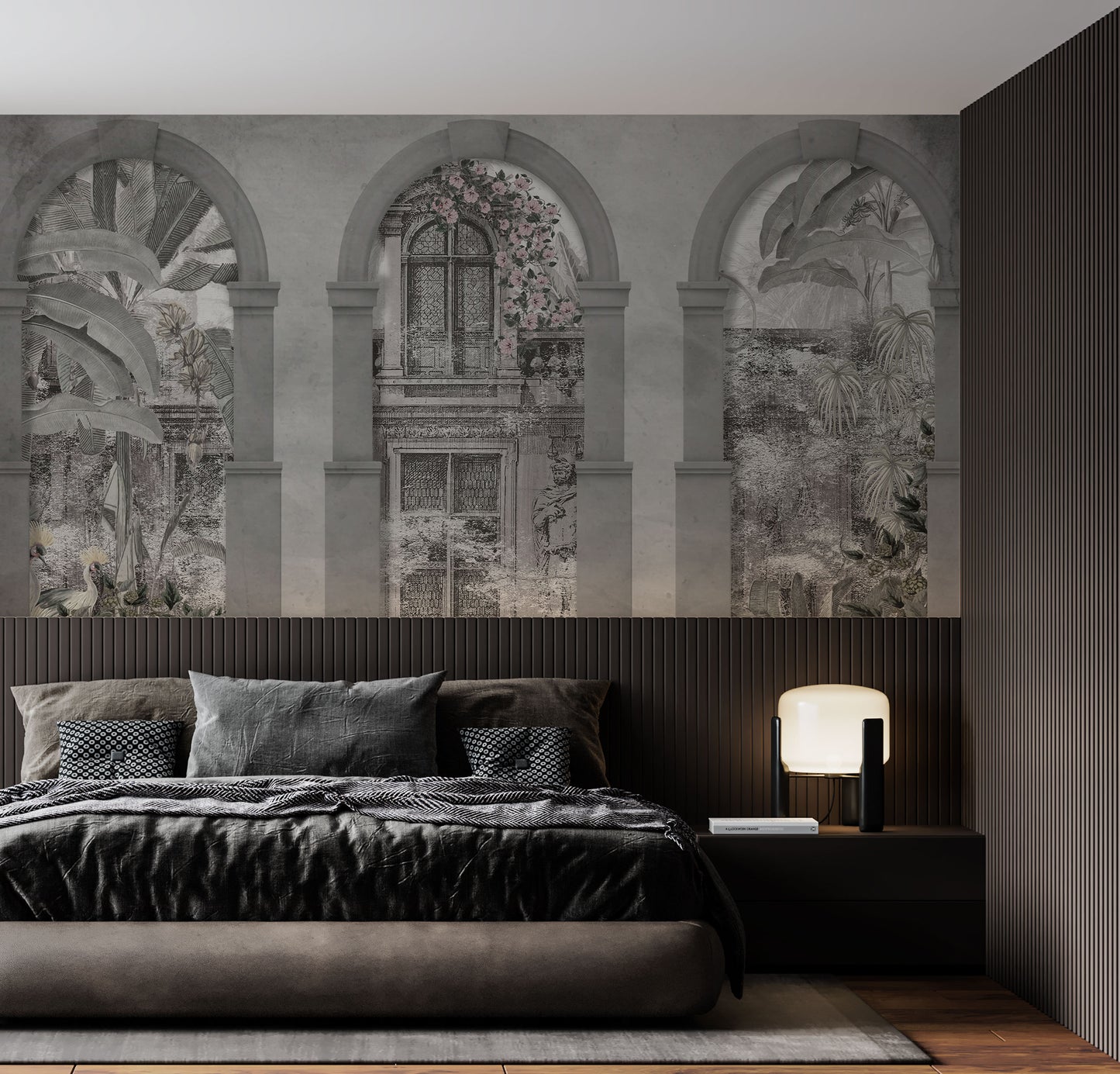 Foreign Land Wallpaper Collection I Les voûtes grises - Dark Grey