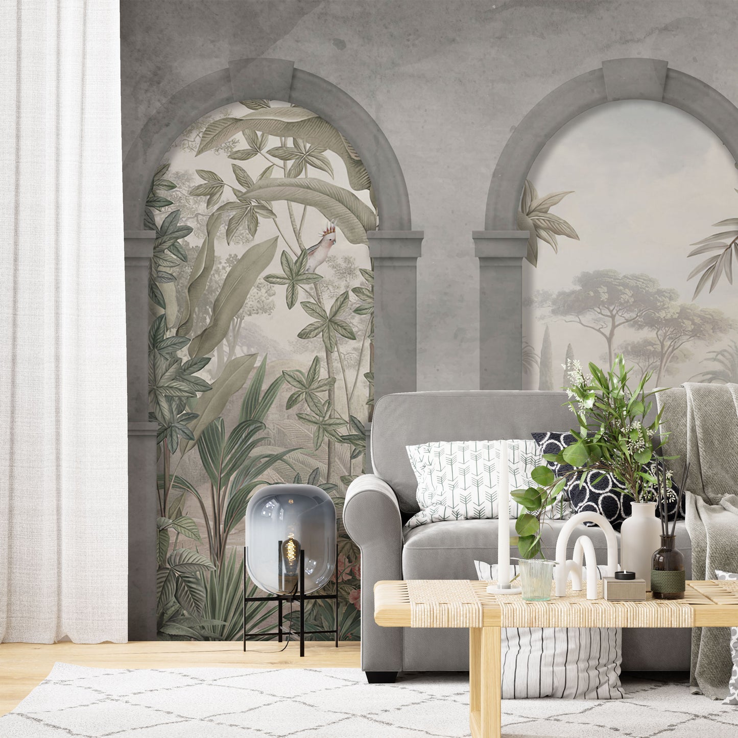 Foreign Land Wallpaper Collection I Les voûtes grises - Light Grey