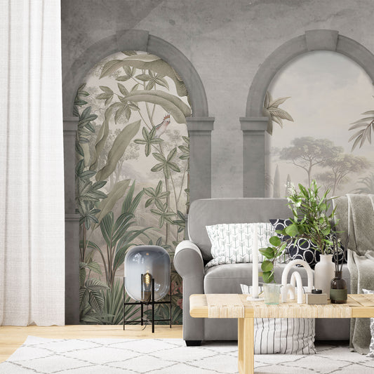 Foreign Land Wallpaper Collection I Les voûtes grises - Light Grey