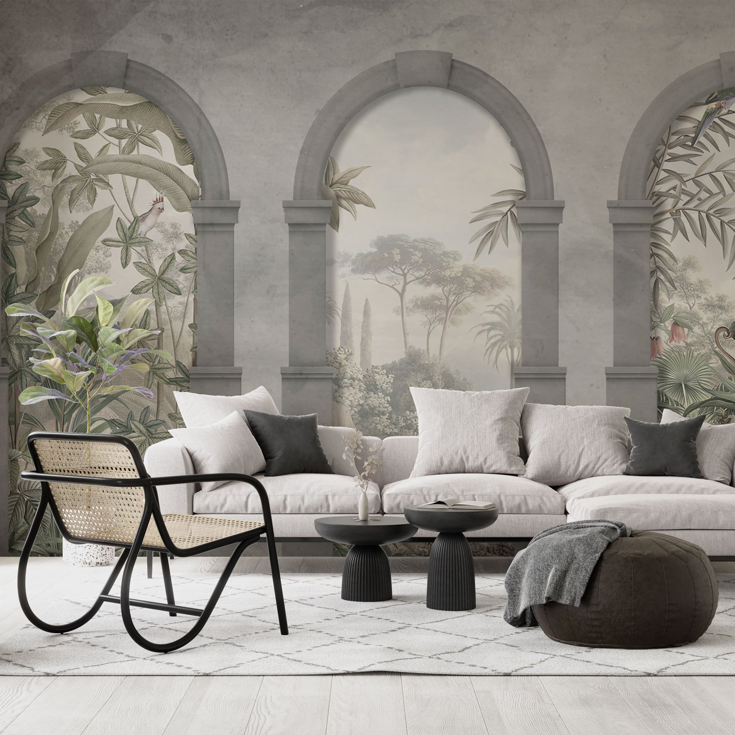 Foreign Land Wallpaper Collection I Les voûtes grises - Light Grey