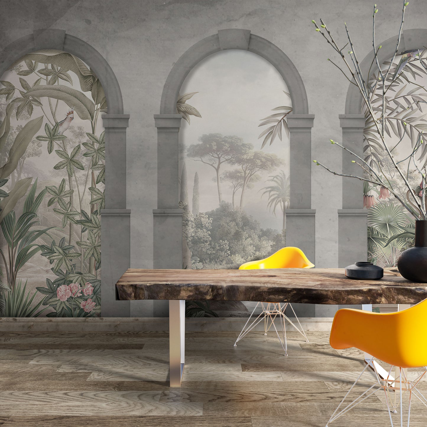 Foreign Land Wallpaper Collection I Les voûtes grises - Light Grey