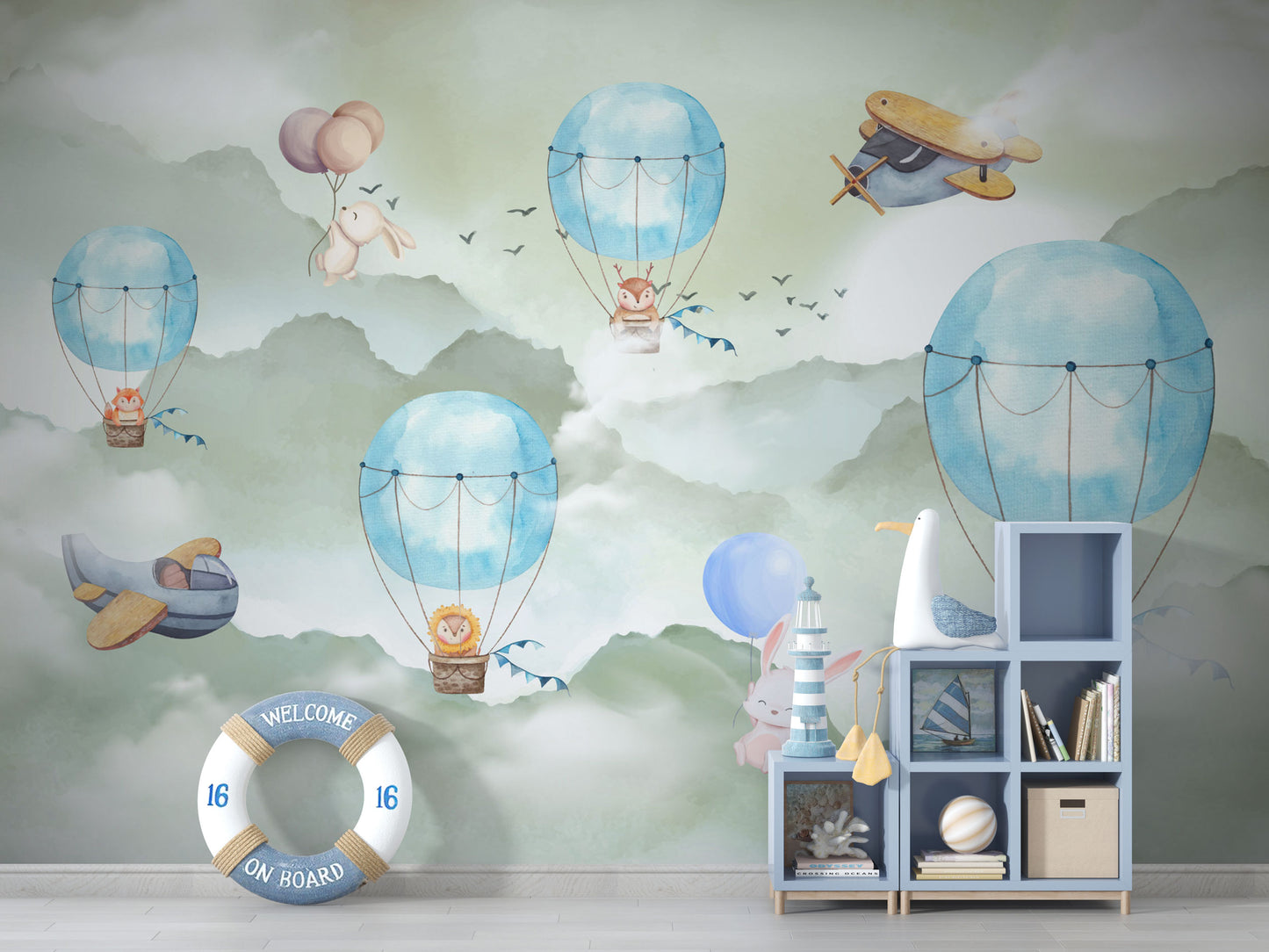 Little One Wallpaper Collection I Tour du monde - Green
