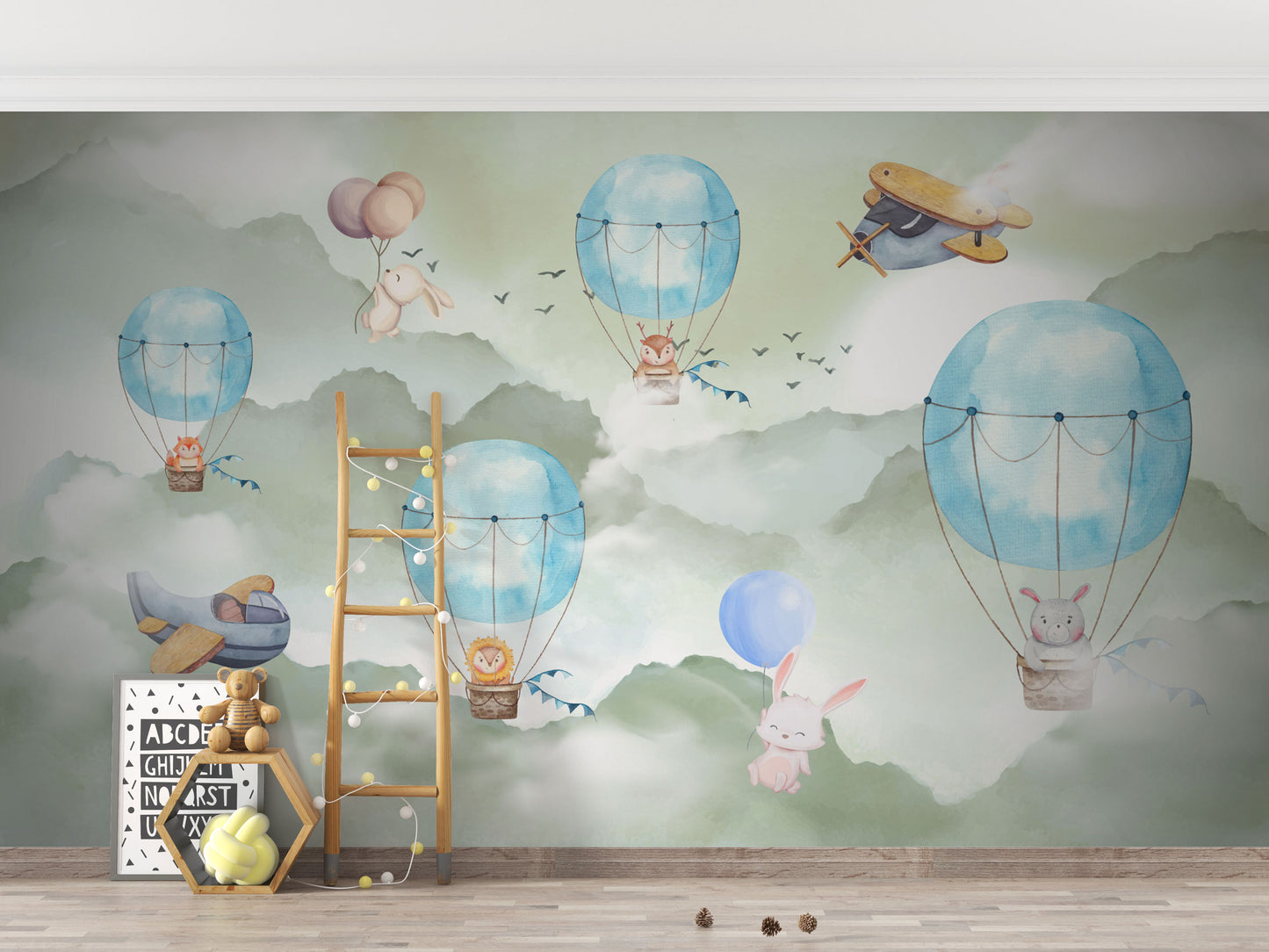 Little One Wallpaper Collection I Tour du monde - Green