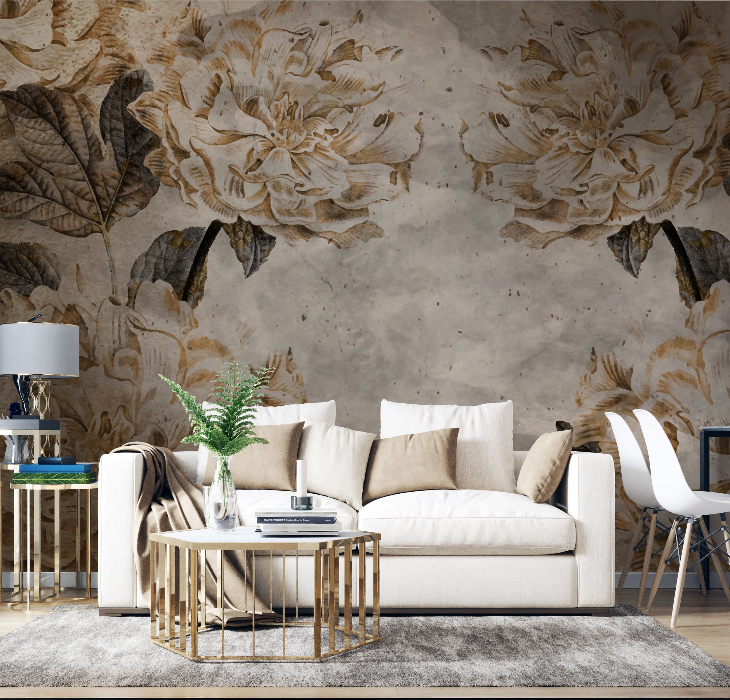 Amber Heart Wallpaper Mural | La Belle Maison