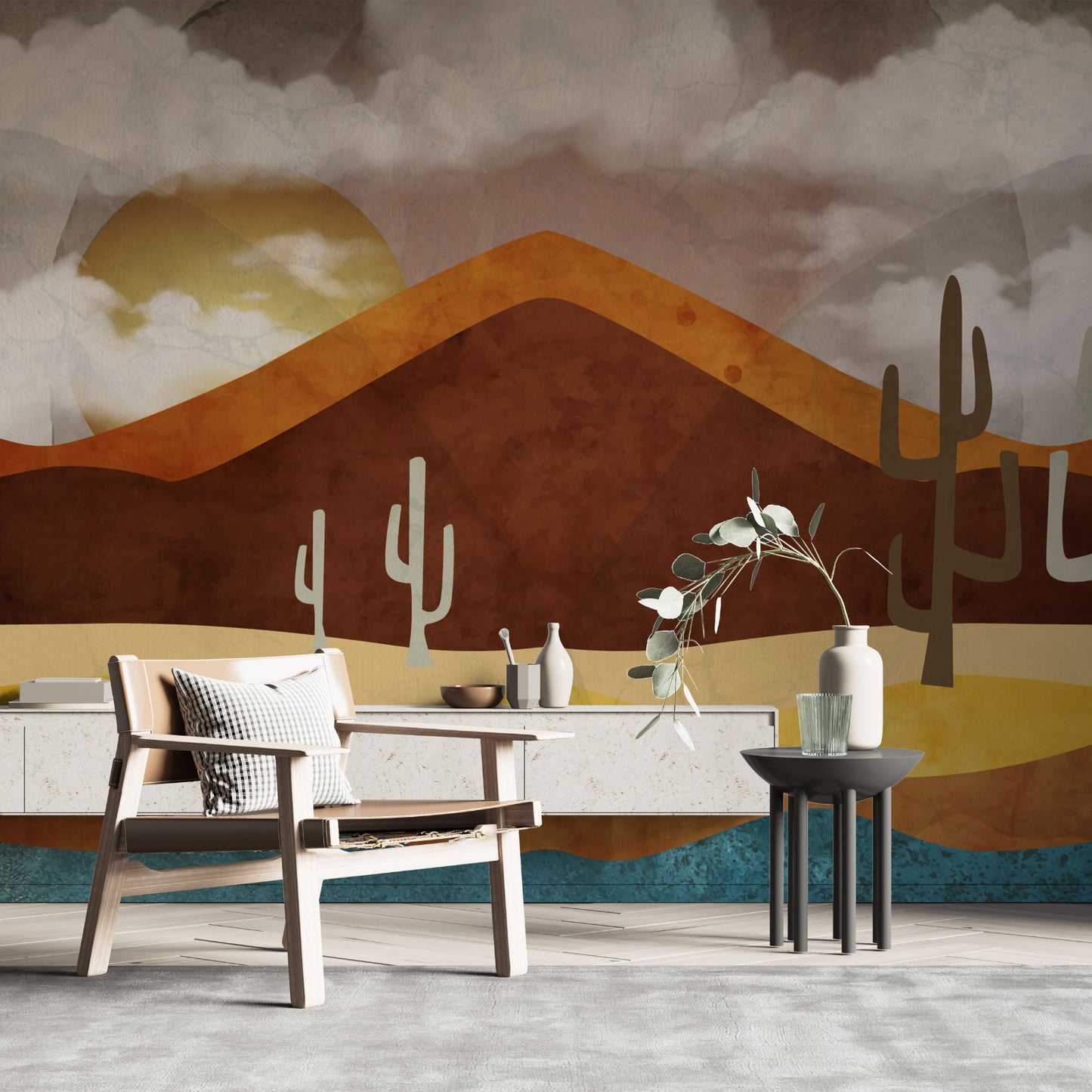 Boho Chic Wallpaper Collection I Red Hue