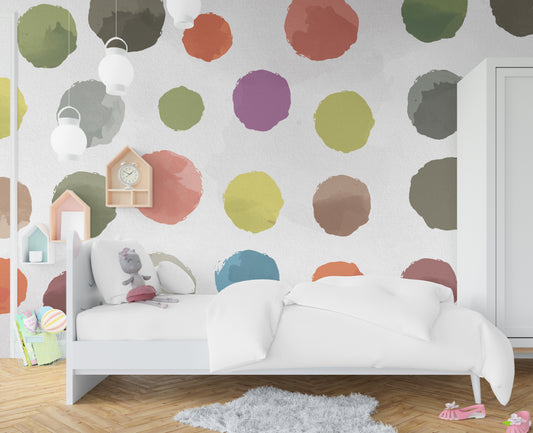 Little One Wallpaper Collection I Colored Dots