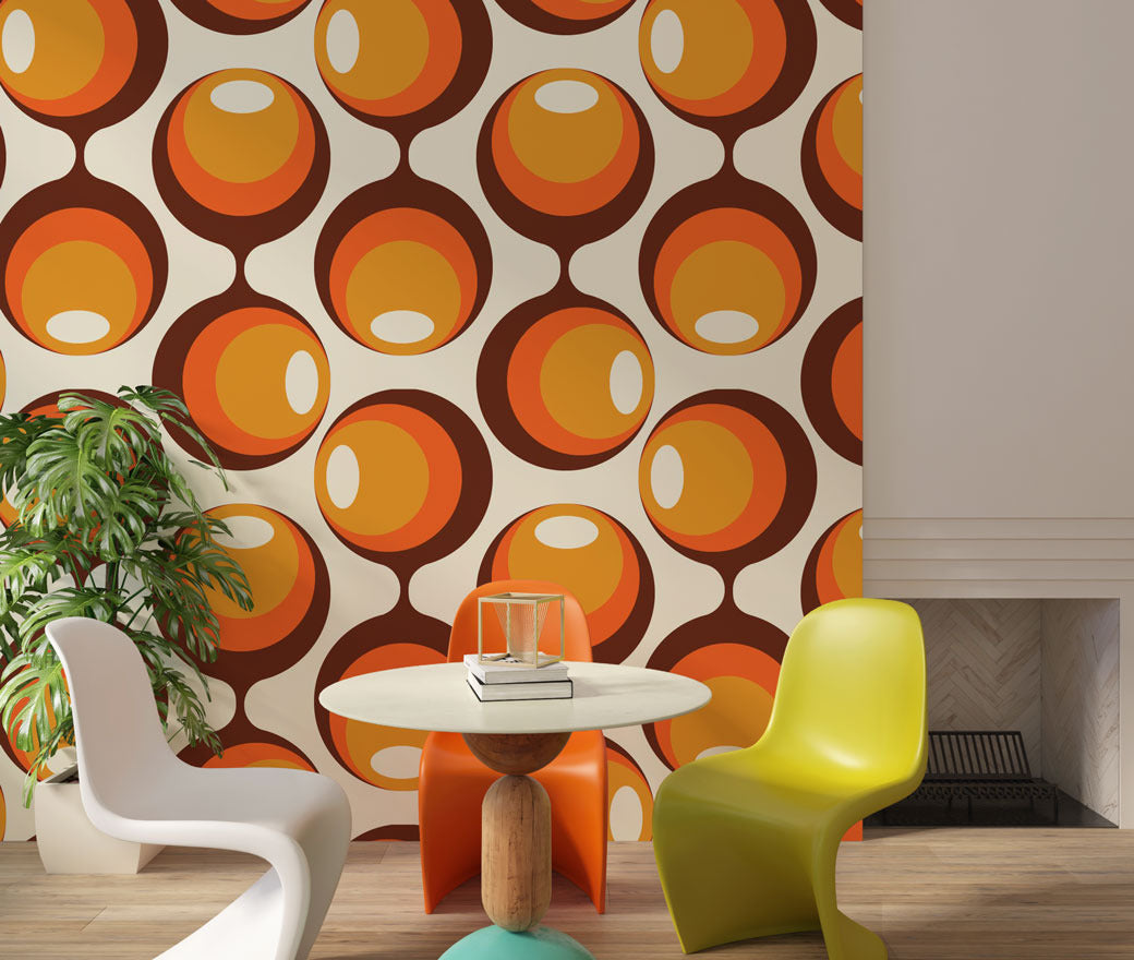 Boho Chic Wallpaper Collection I Red Oranges