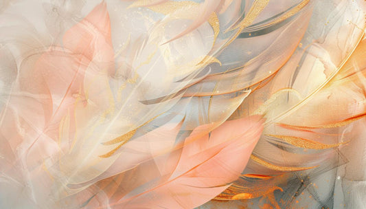 Peach Dreams Wallpaper Collection |  Creamy Peach Featherlight