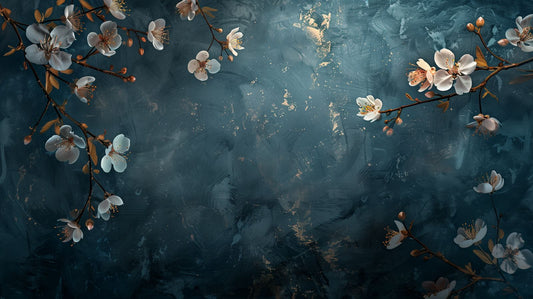 Whispering Bloom | Deep Teal Blossom