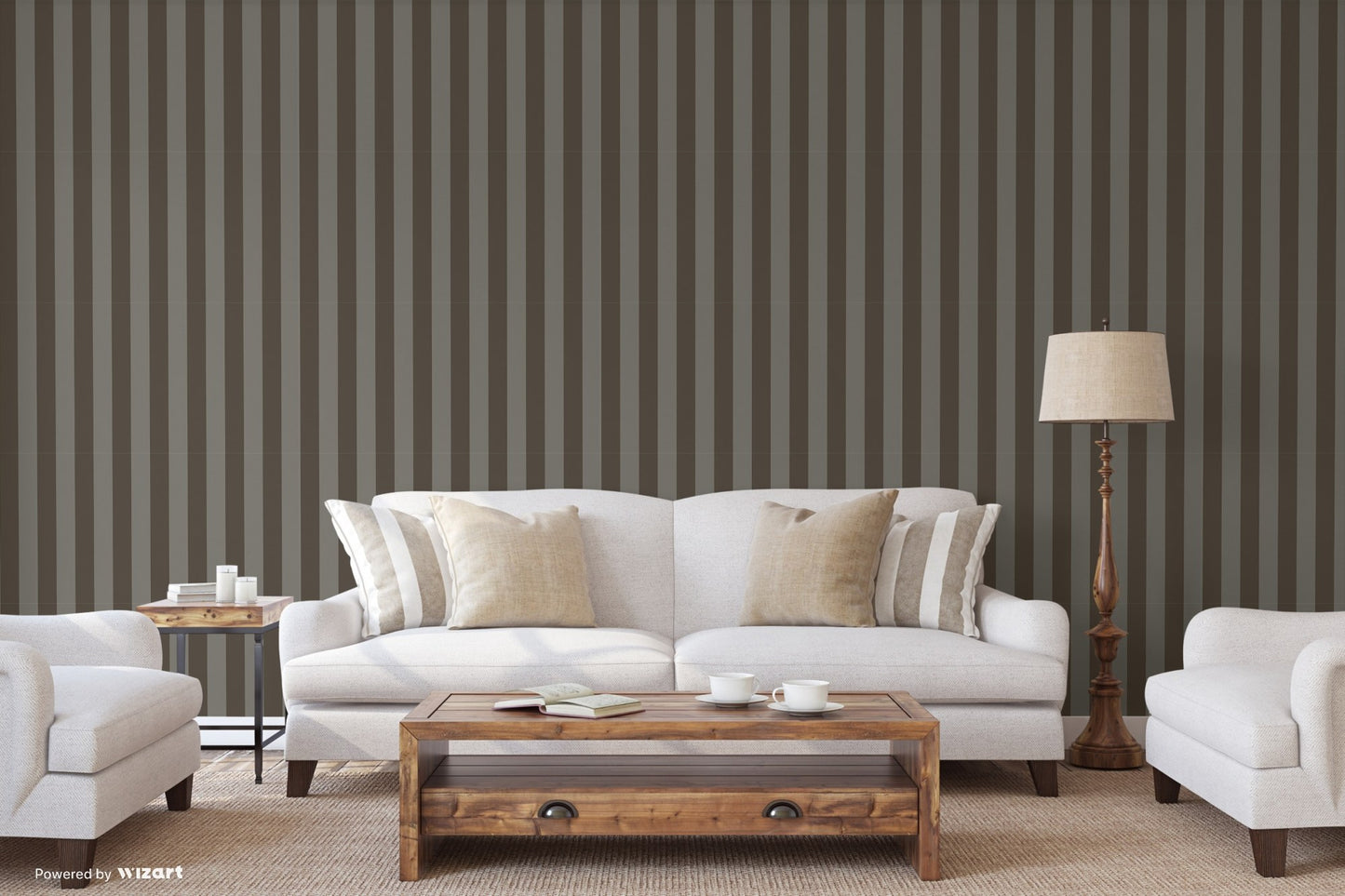 Atelier Alfa Grey Soft Textile Wallpaper by La Belle Maison