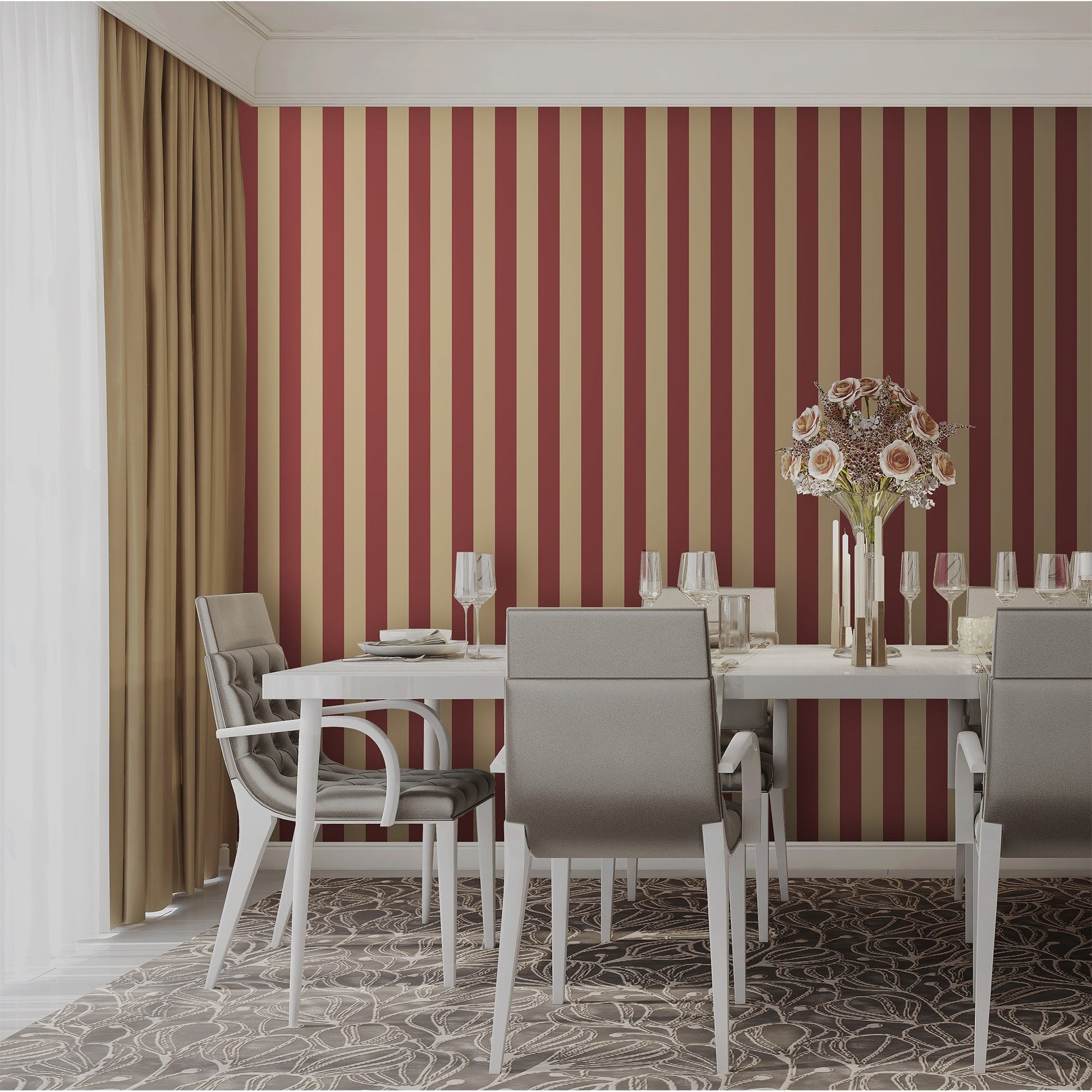 Atelier Alfa Cinnamon Soft Textile Wallpaper by La Belle Maison