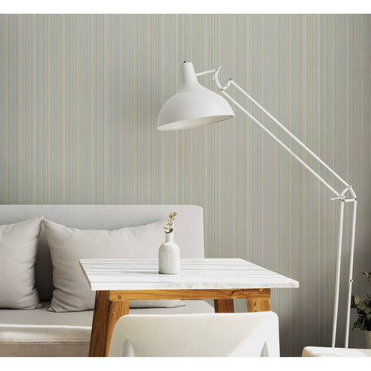 Atelier Alfa Mist Blue Crosshatch Texture Wallpaper by La Belle Maison