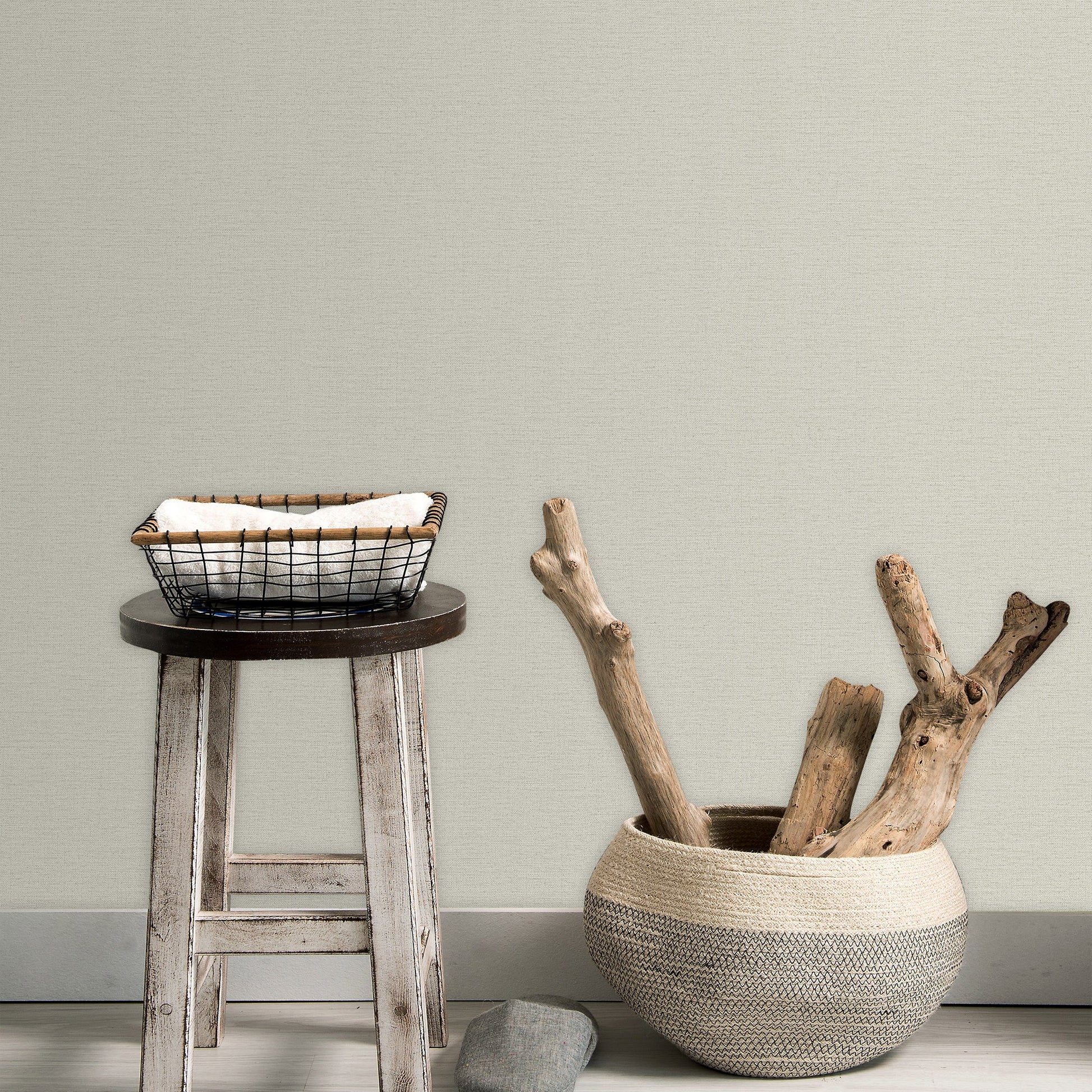 Atelier Alfa Blue Fine Weave Wallpaper by La Belle Maison