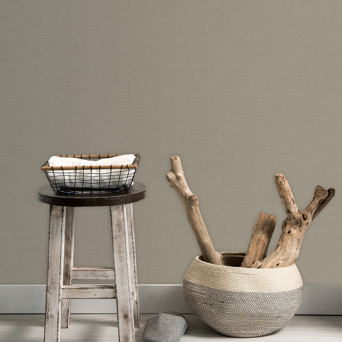 Atelier Alfa Pebble Linen Texture Wallpaper II by La Belle Maison
