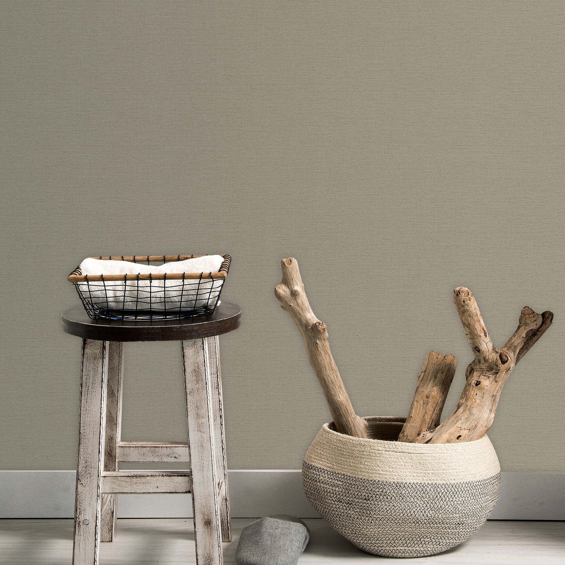 Atelier Alfa Pebble Linen Texture Wallpaper II by La Belle Maison