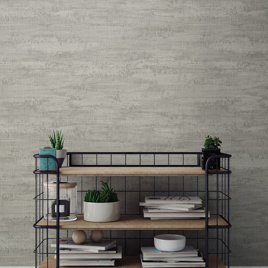 Atelier Alfa Ash Crosshatch Texture Wallpaper by La Belle Maison