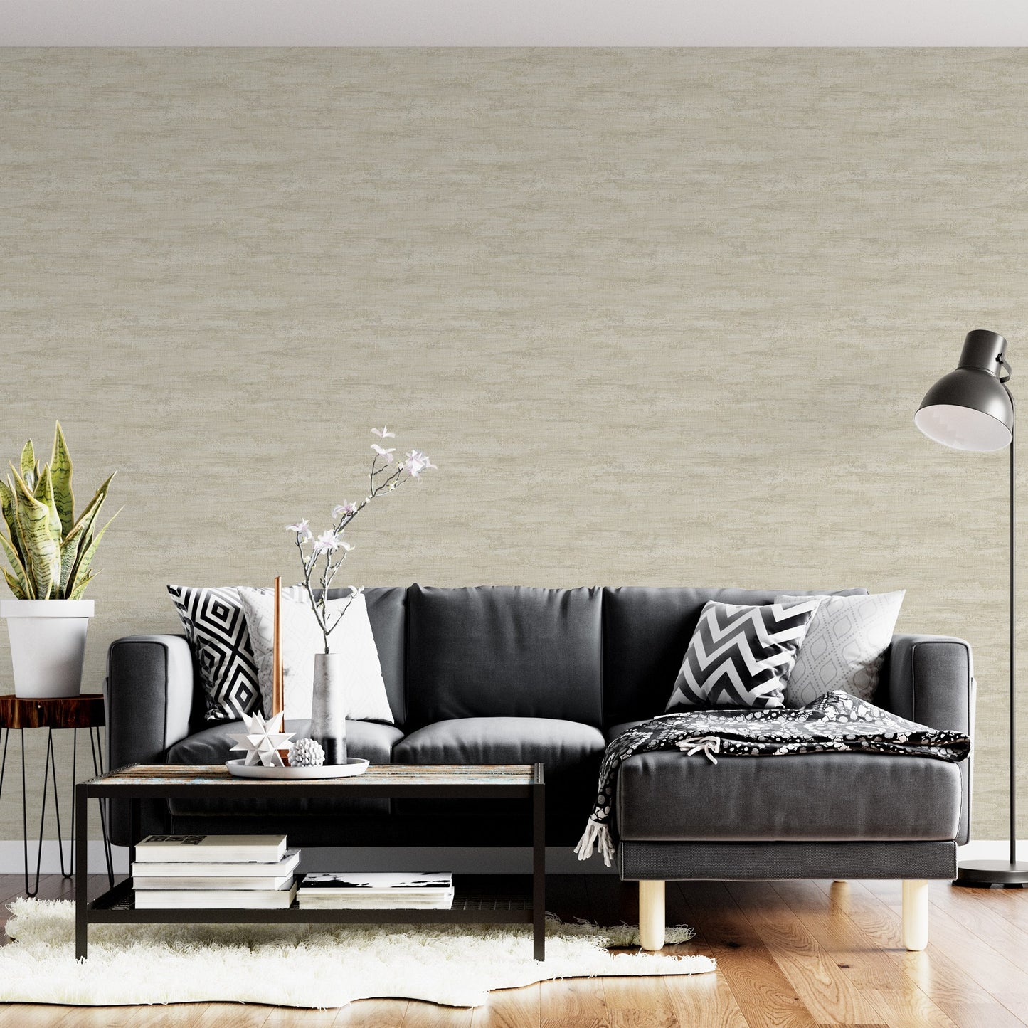 Atelier Alfa Silk Subtle Geometric Wallpaper by La Belle Maison