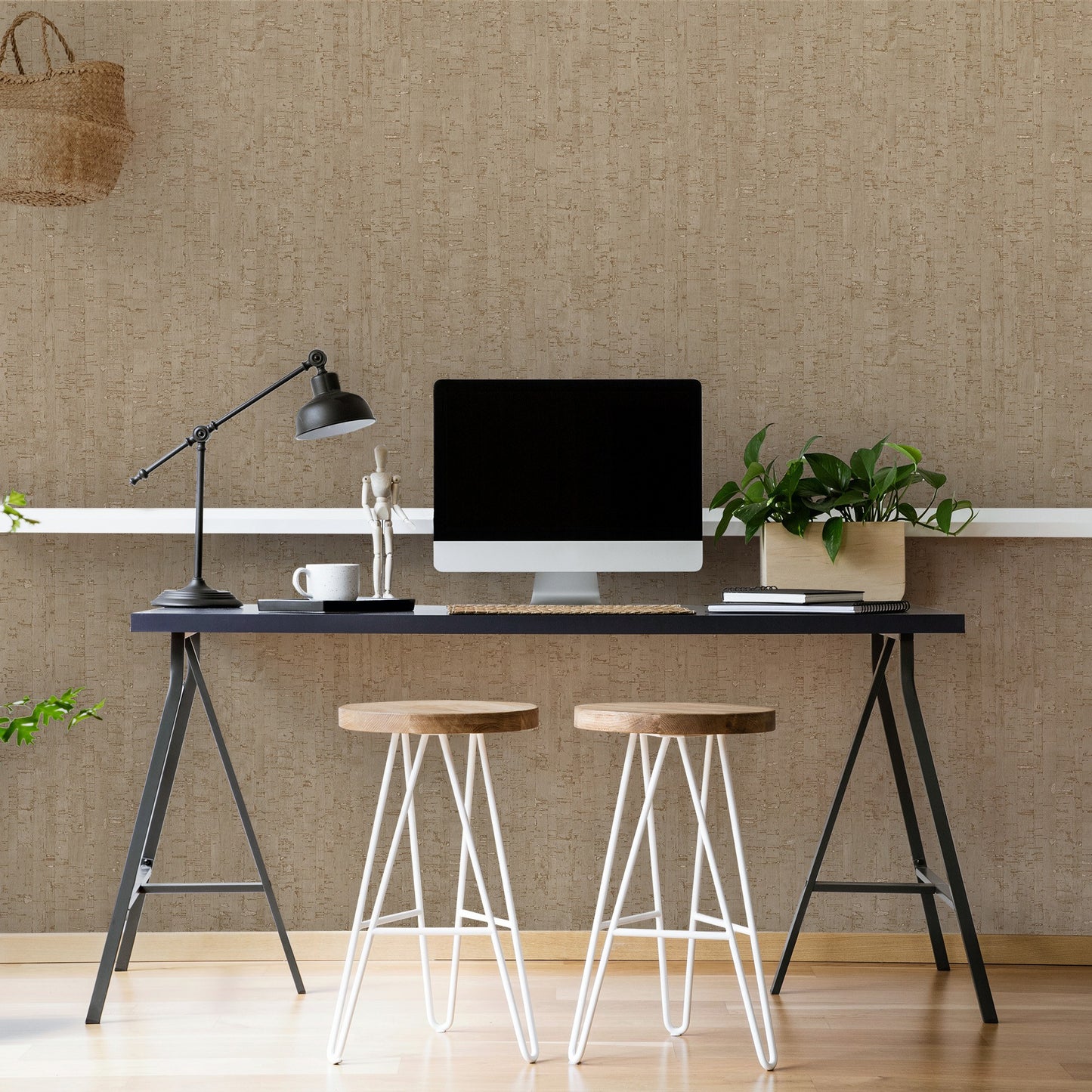 Atelier Alfa Silver Taupe Woven Texture Wallpaper by La Belle Maison