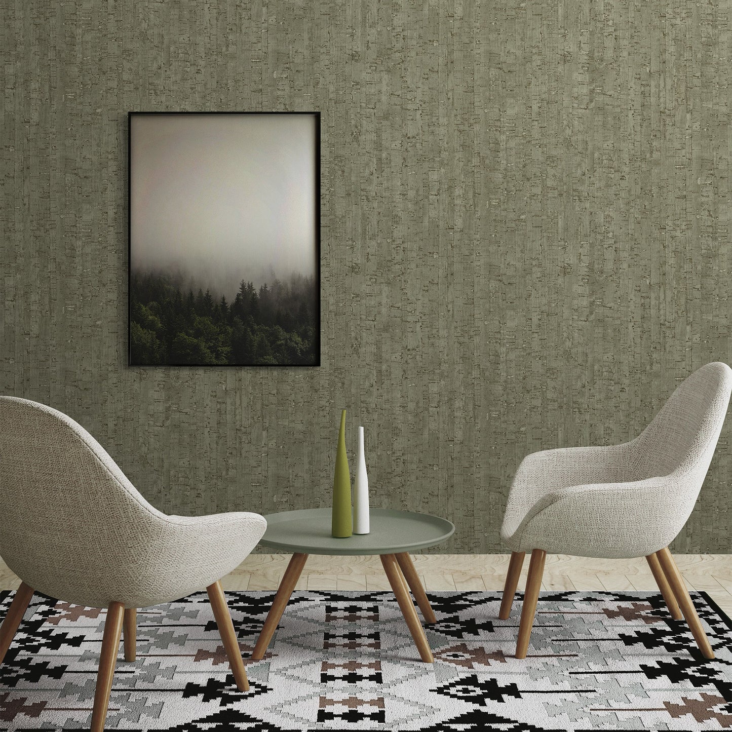 Atelier Alfa Dove Grey Woven Texture Wallpaper by La Belle Maison