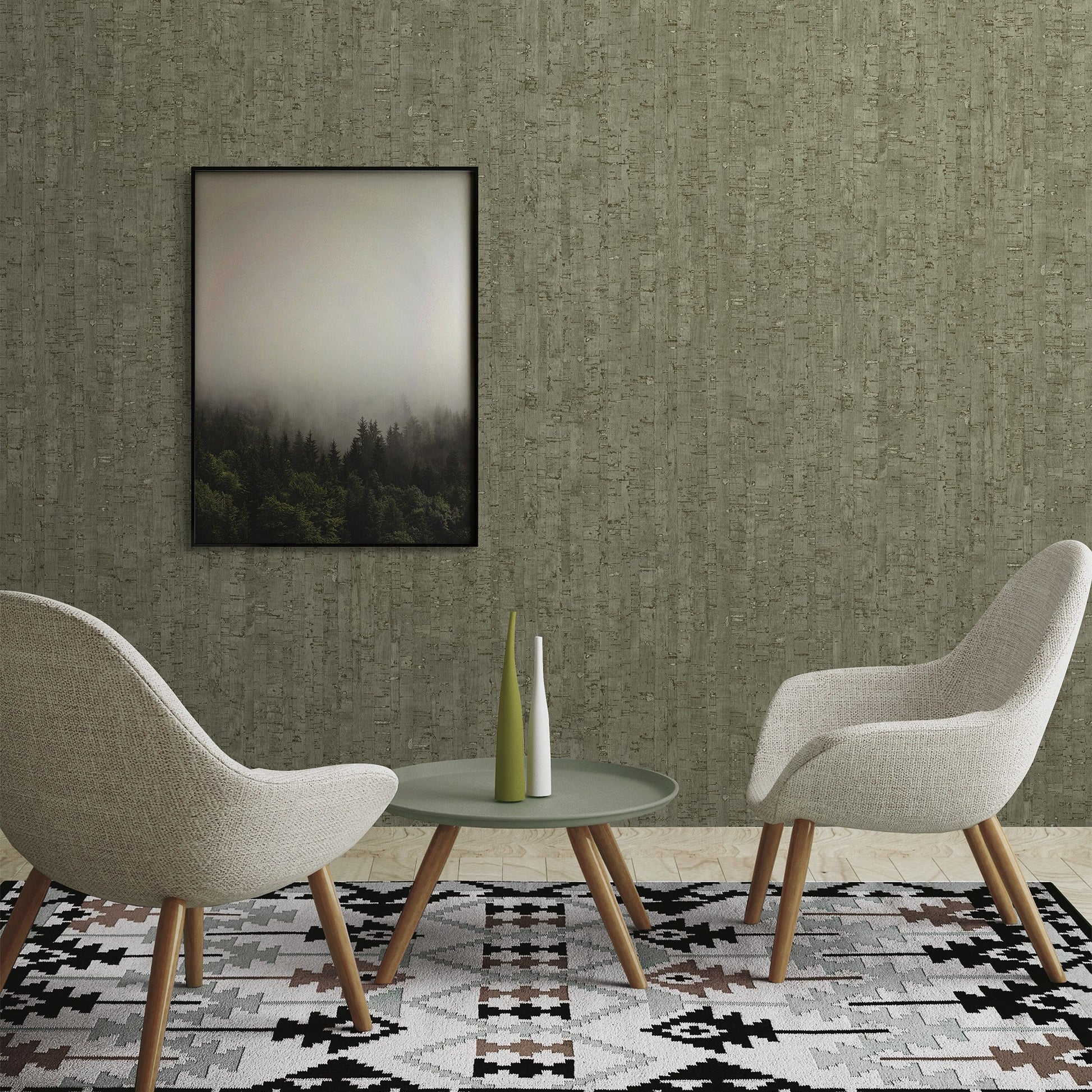 Atelier Alfa Dove Grey Woven Texture Wallpaper by La Belle Maison