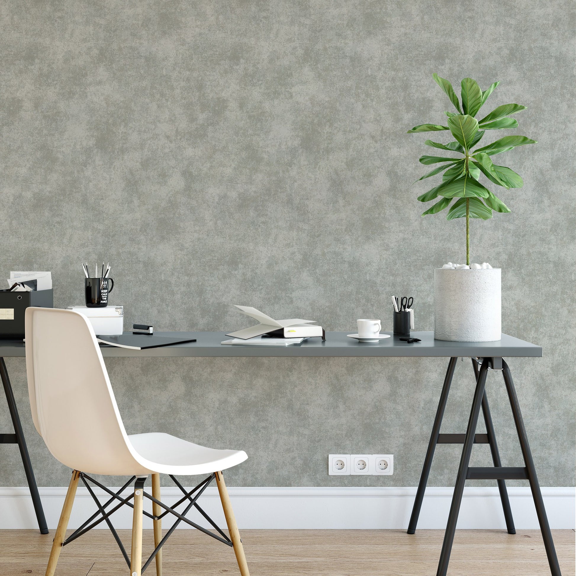 Atelier Alfa Denim Soft Textile Wallpaper by La Belle Maison