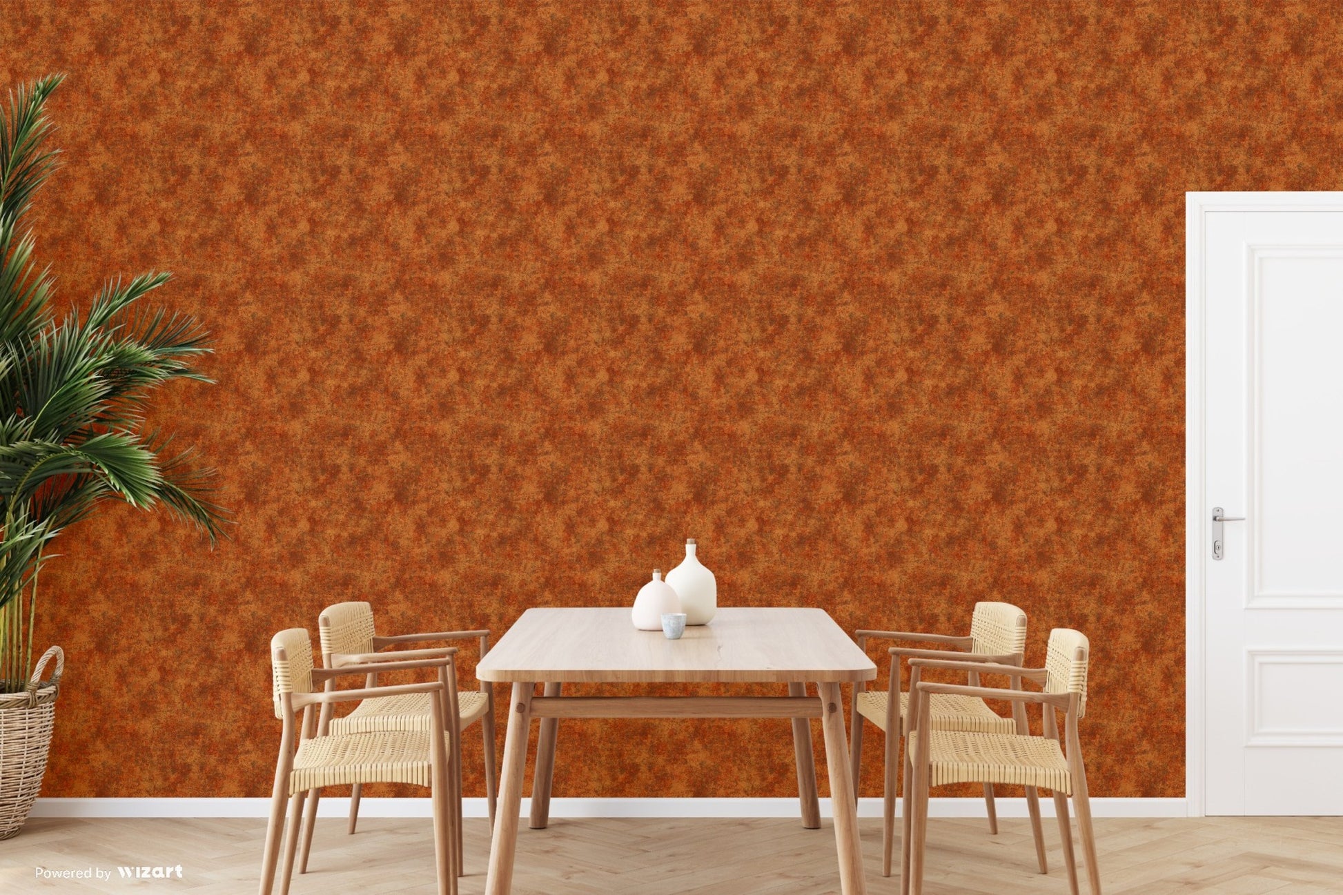 Atelier Alfa Cinnamon Woven Texture Wallpaper by La Belle Maison