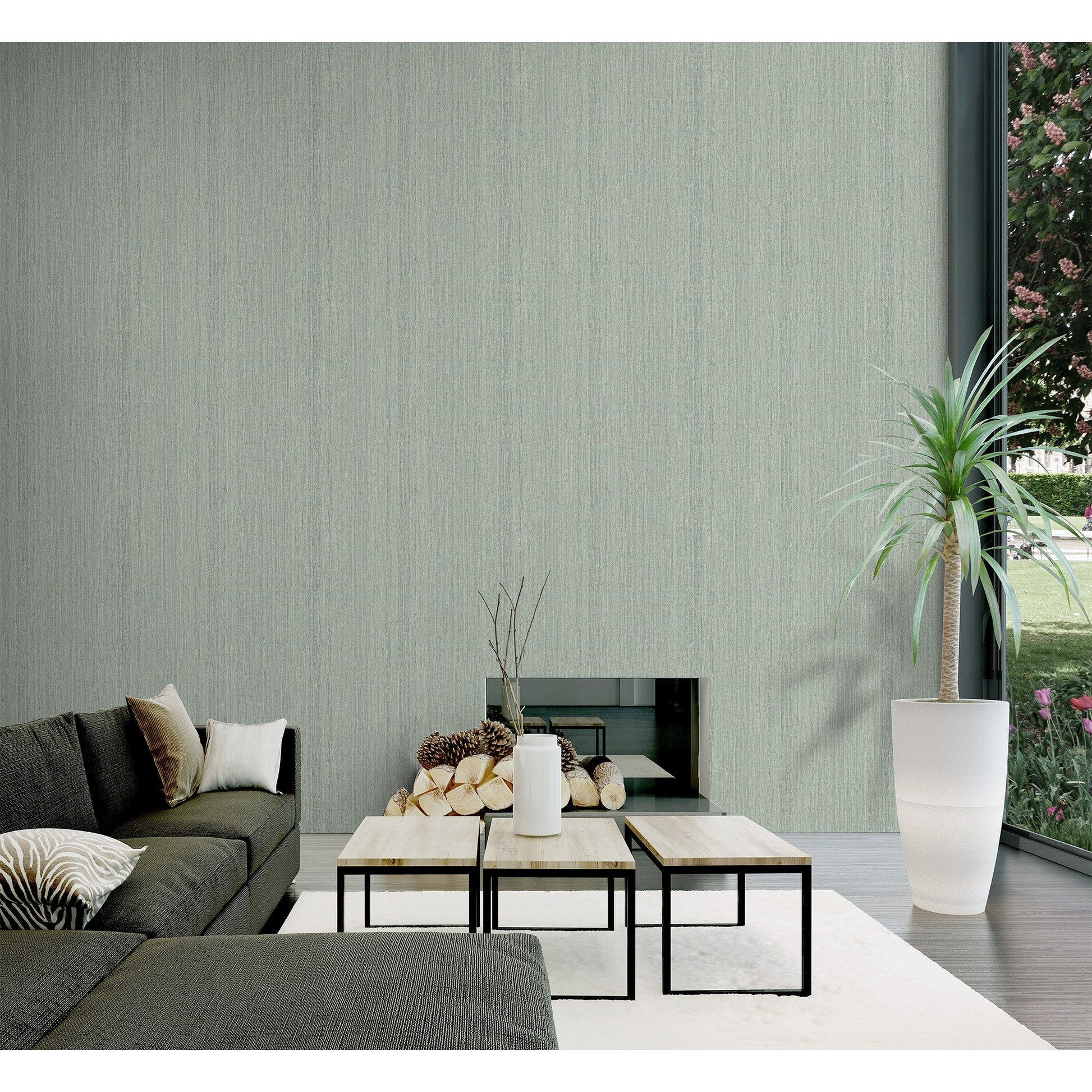 Atelier Alfa Dove Grey Subtle Geometric Wallpaper II by La Belle Maison