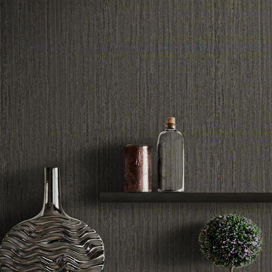 Atelier Alfa Graphite Soft Textile Wallpaper by La Belle Maison