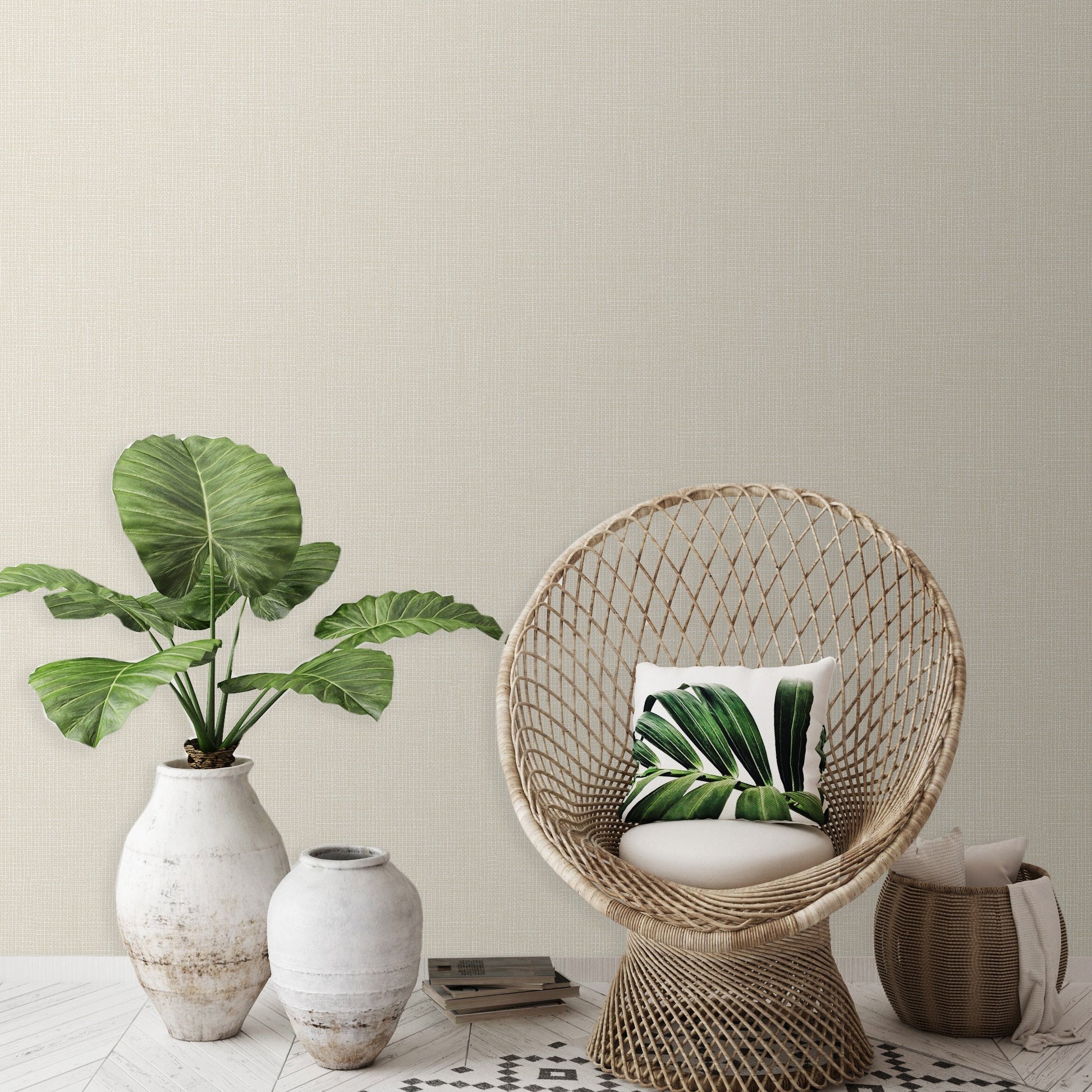 Atelier Alfa Sand Crosshatch Texture Wallpaper by La Belle Maison