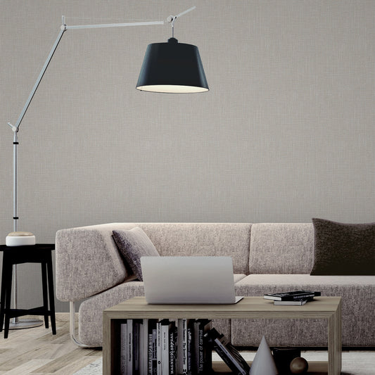 Atelier Alfa Silver Taupe Classic Texture Wallpaper by La Belle Maison