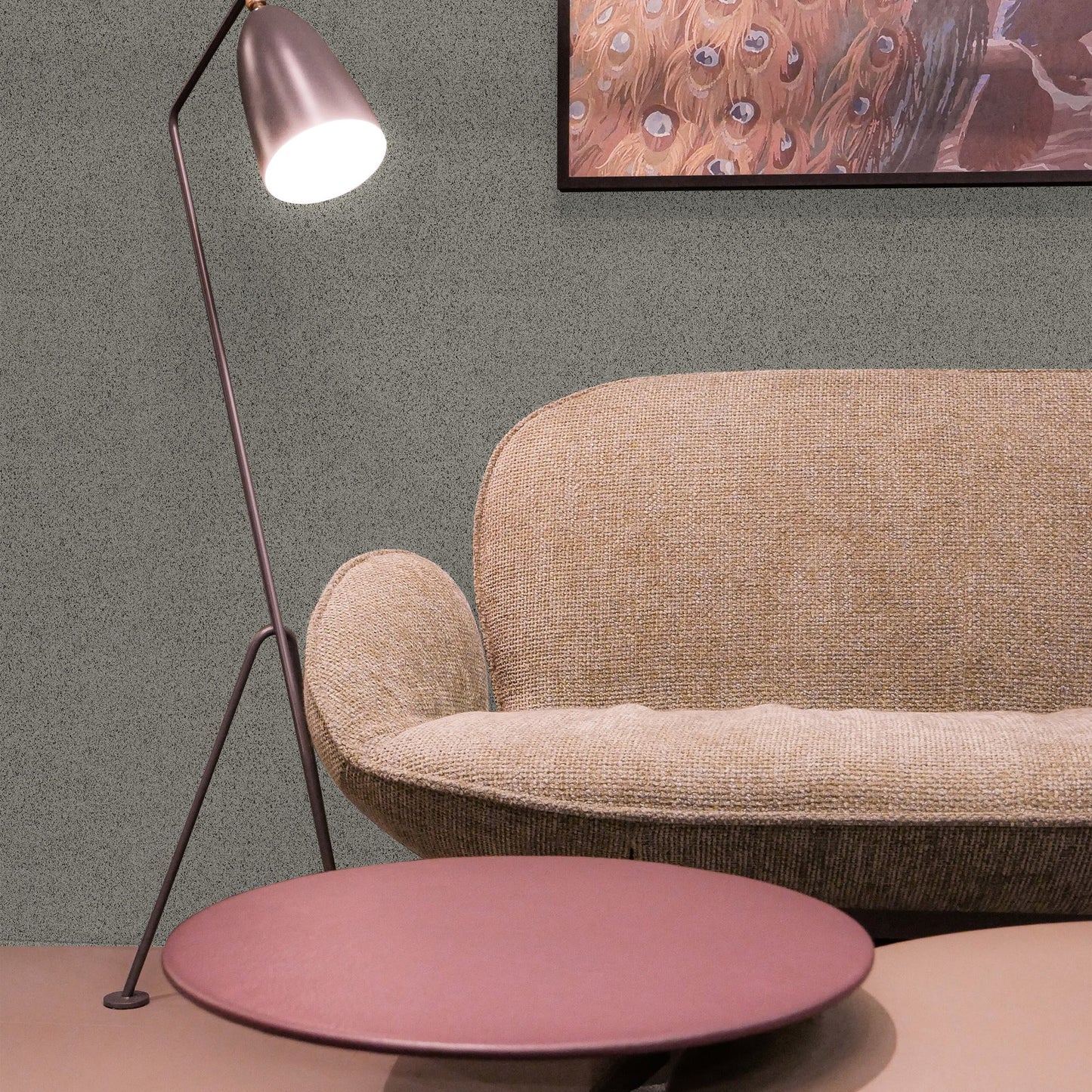 Atelier Alfa Ash Subtle Geometric Wallpaper II by La Belle Maison