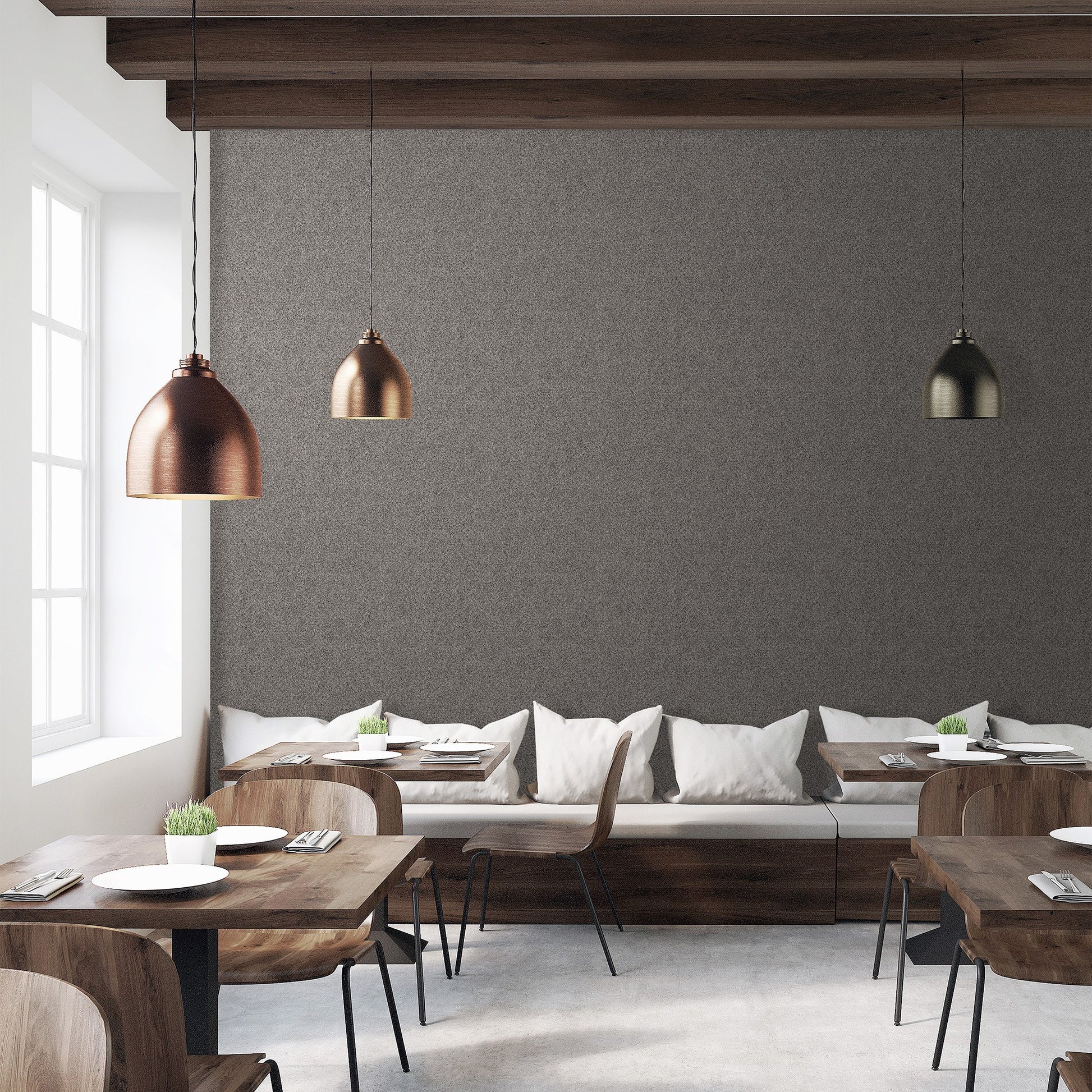 Atelier Alfa Slate Classic Texture Wallpaper by La Belle Maison