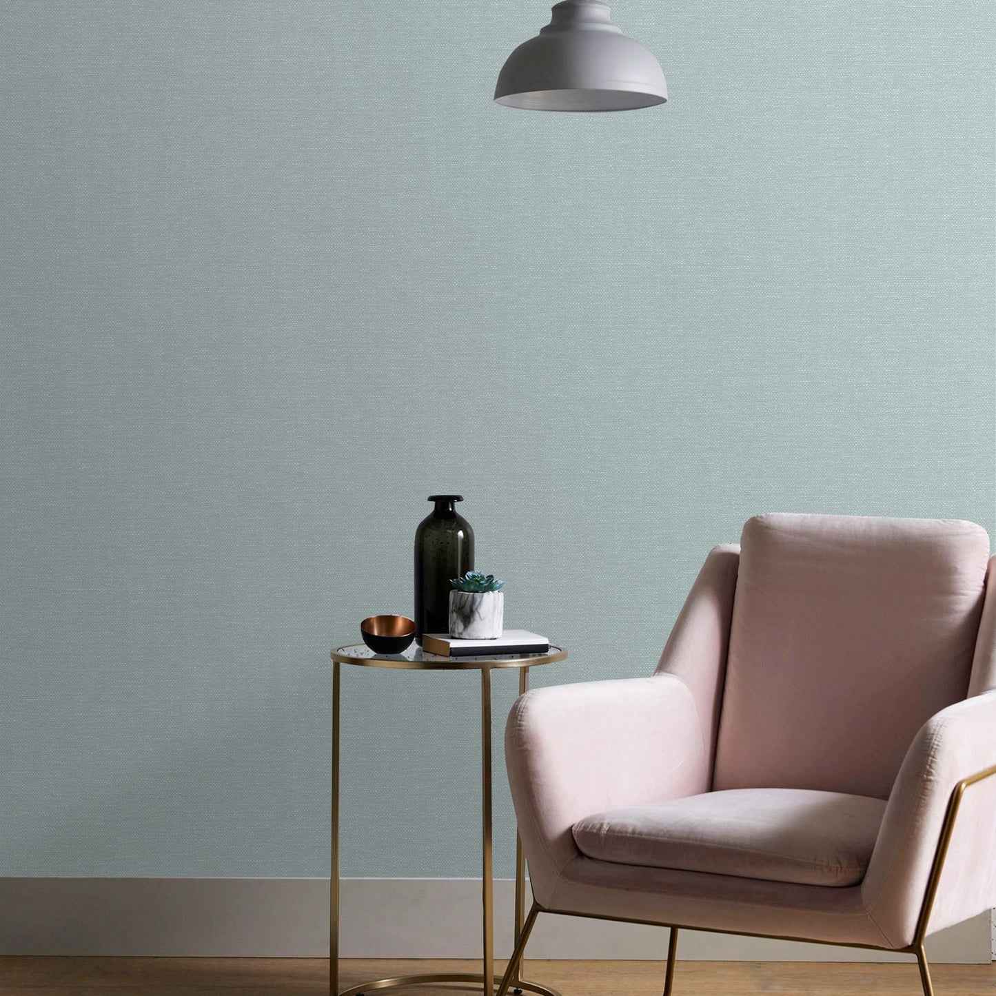 Atelier Alfa Mist Blue Classic Texture Wallpaper by La Belle Maison