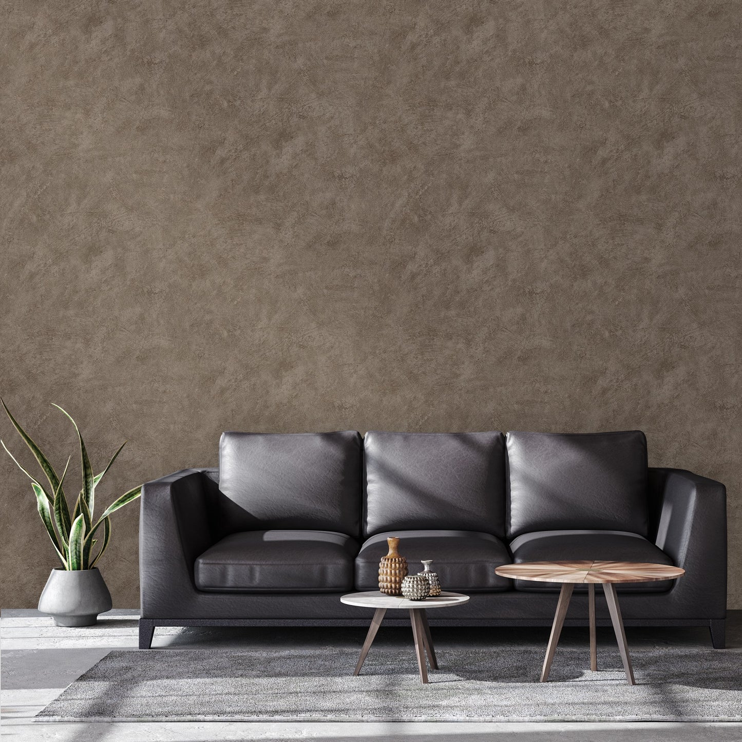 Atelier Alfa Graphite Classic Texture Wallpaper by La Belle Maison