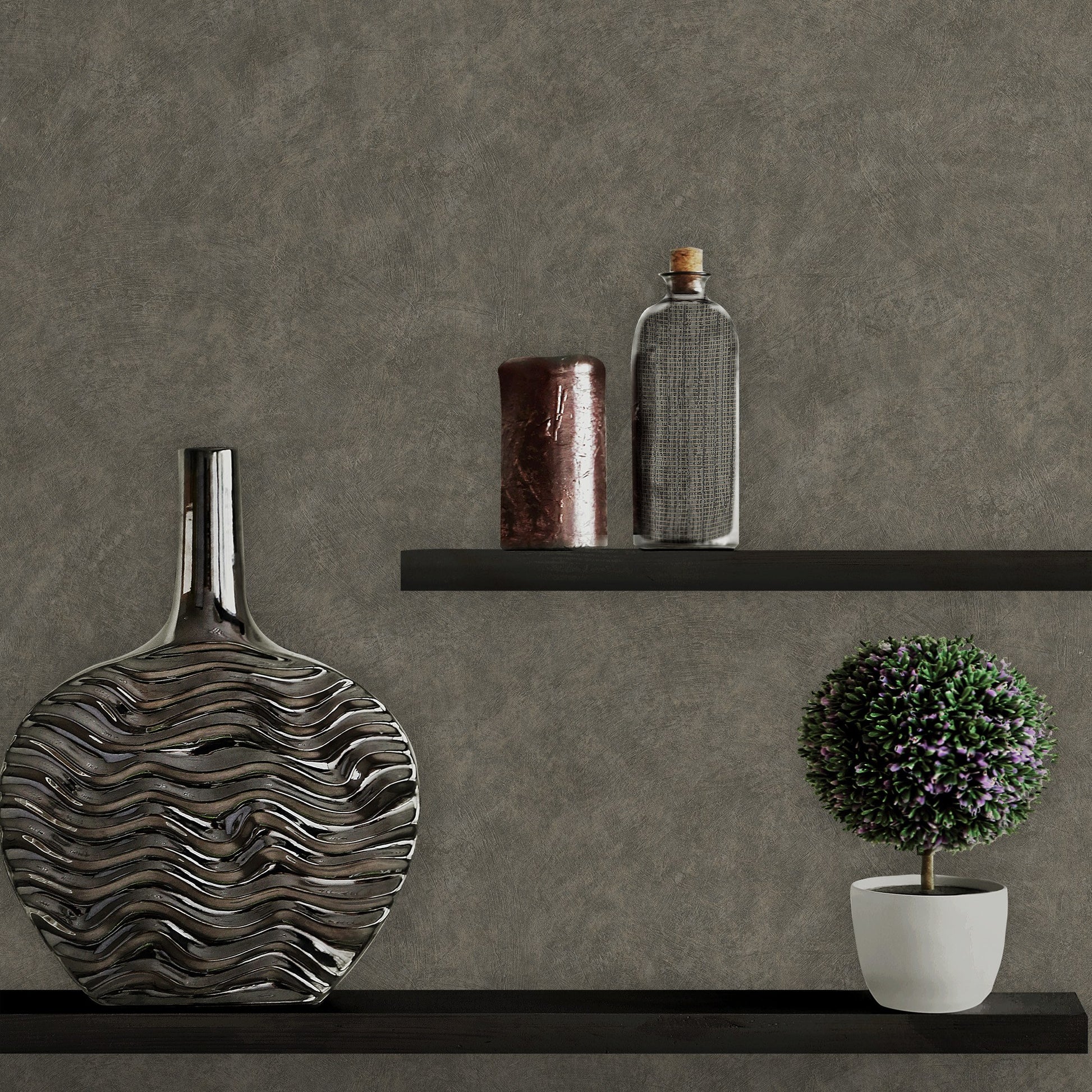 Atelier Alfa Grey Fine Weave Wallpaper by La Belle Maison