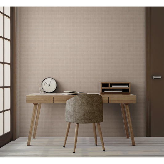 Atelier Alfa Warm Grey Crosshatch Texture Wallpaper by La Belle Maison