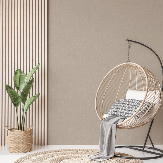 Atelier Alfa Ash Linen Texture Wallpaper by La Belle Maison