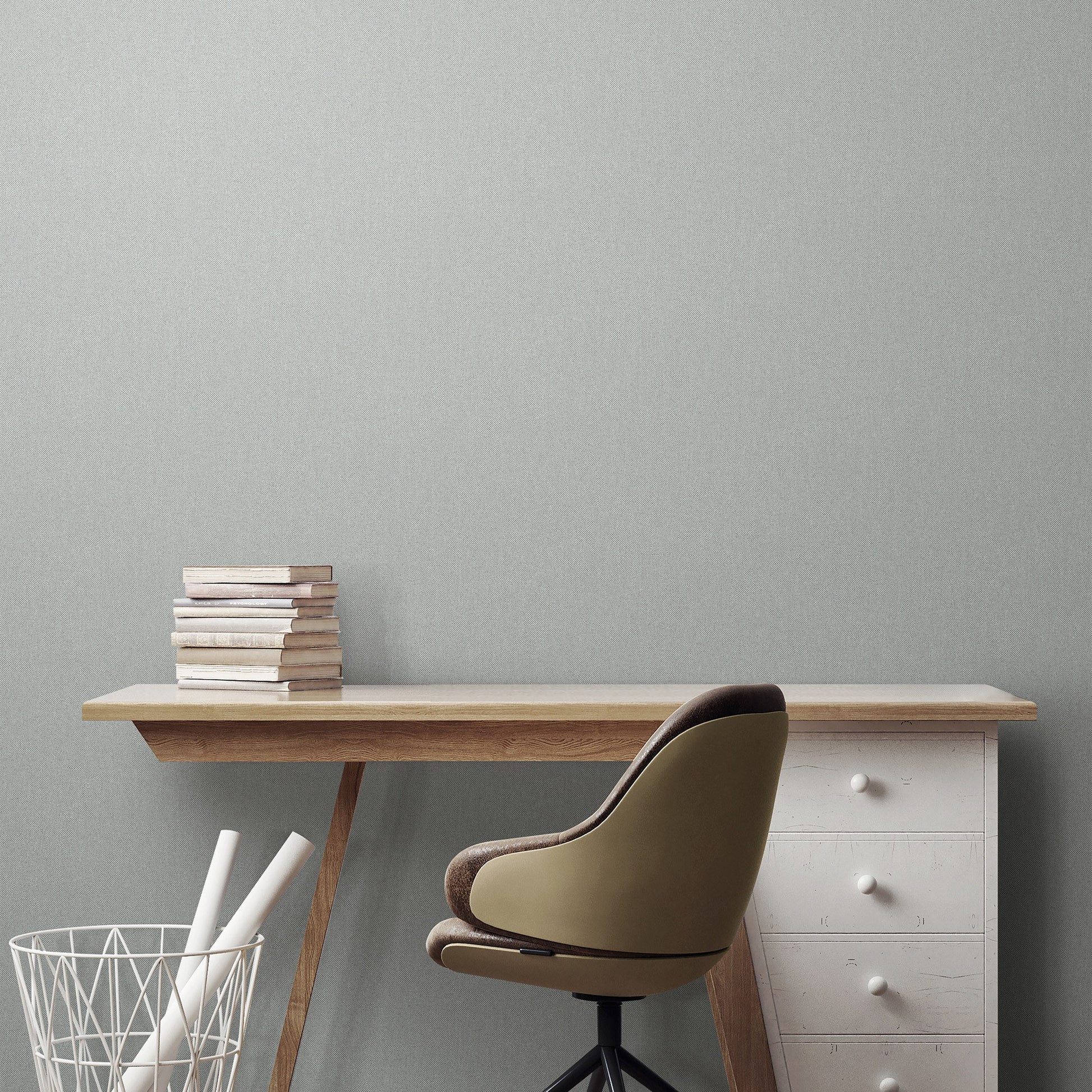 Atelier Alfa Smoke Woven Texture Wallpaper by La Belle Maison
