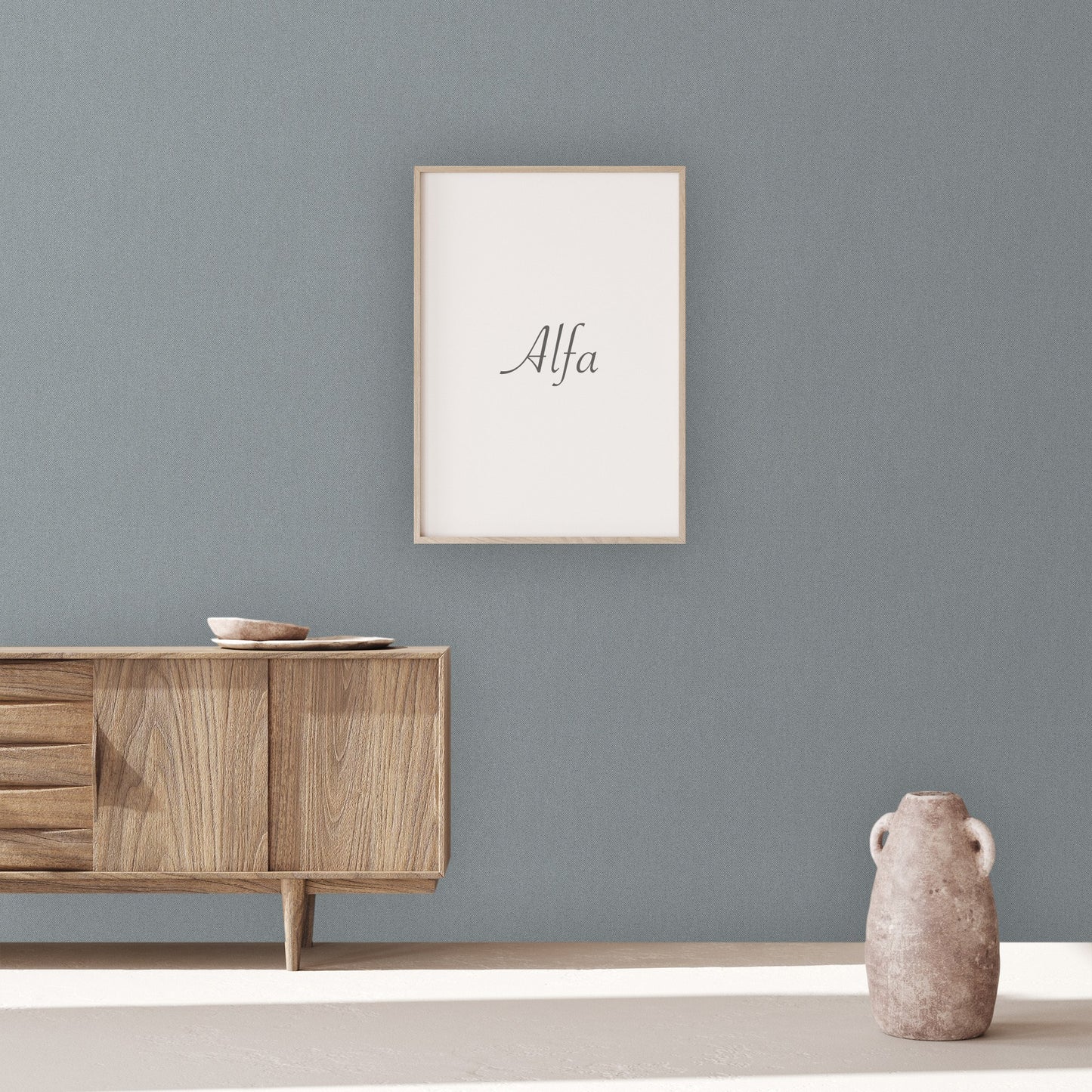Atelier Alfa Denim Subtle Geometric Wallpaper by La Belle Maison