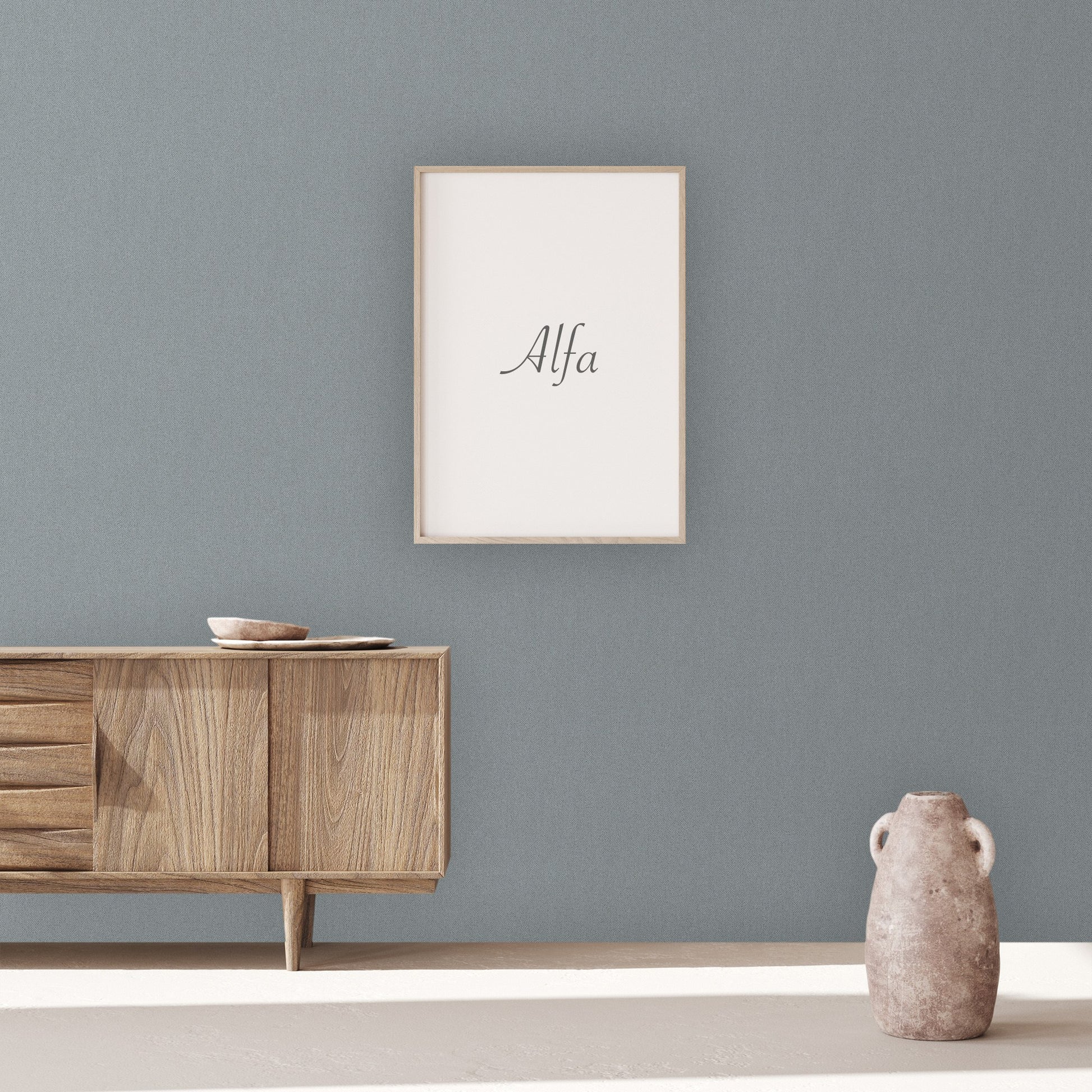 Atelier Alfa Denim Subtle Geometric Wallpaper by La Belle Maison