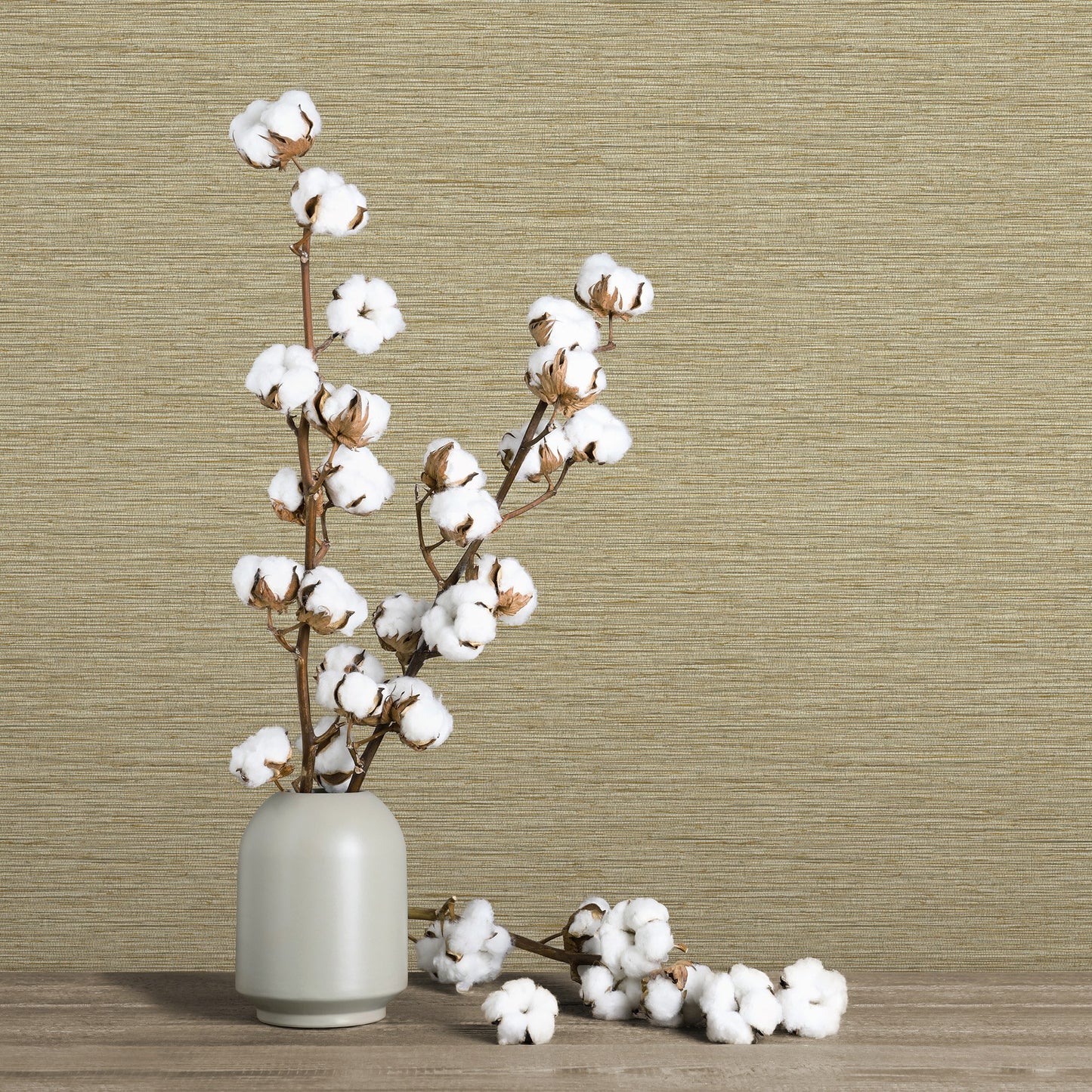 Belle Beta Smoke Fine Weave Wallpaper by La Belle Maison